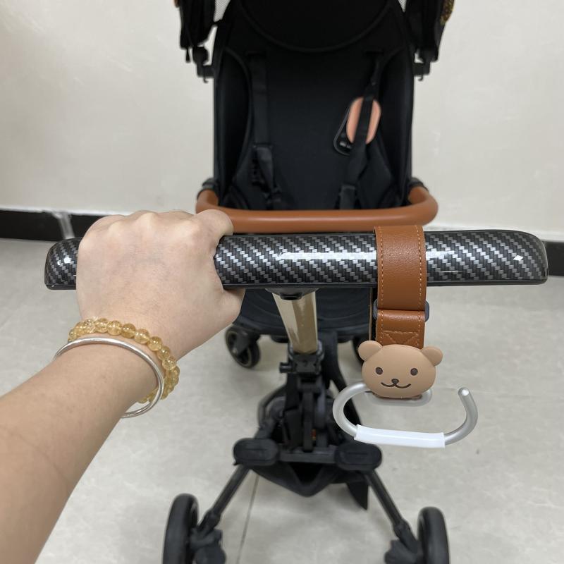 Picture of Ins Korean Style Cartoon Bear Baby Stroller Hook Outdoor Baby Walking Artifact Multifunctional Baby Stroller Strap