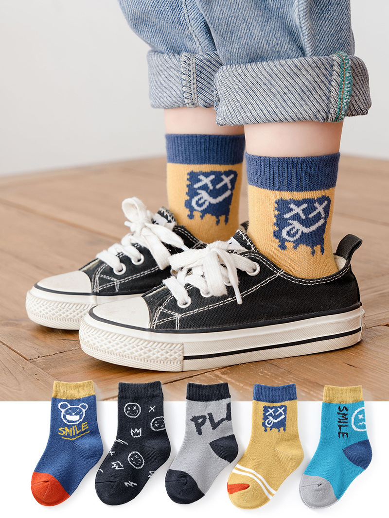Picture of Children's socks autumn cotton children's socks baby autumn and winter cartoon boys and girls new boys and girls socks