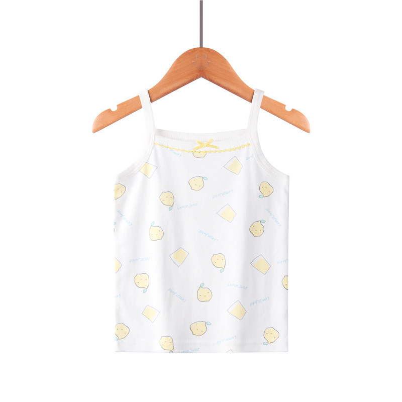 Picture of Children's Pure Cotton Vest Printed Ribbed Boys and Girls Summer Thin Sports Sling Outer Wear Bottoming Intimates for Small and Medium-Sized Kidsren