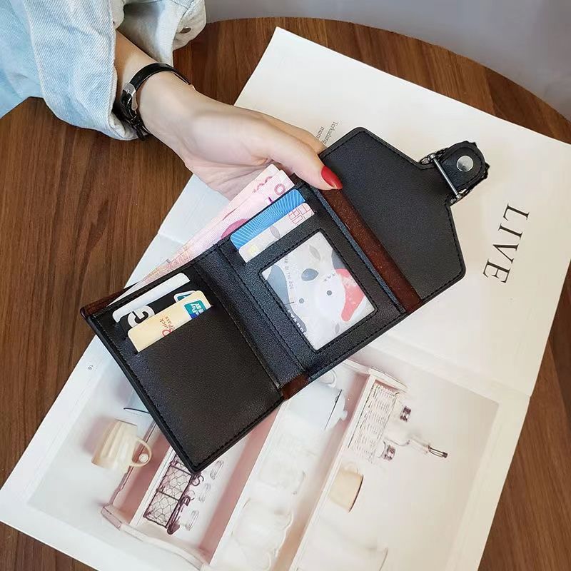 Picture of New Wallet Female Student Folding Super Small Coin Purse Fashionable Crocodile Pattern Multi-Card Small Card Bag Simple Clutch Bag