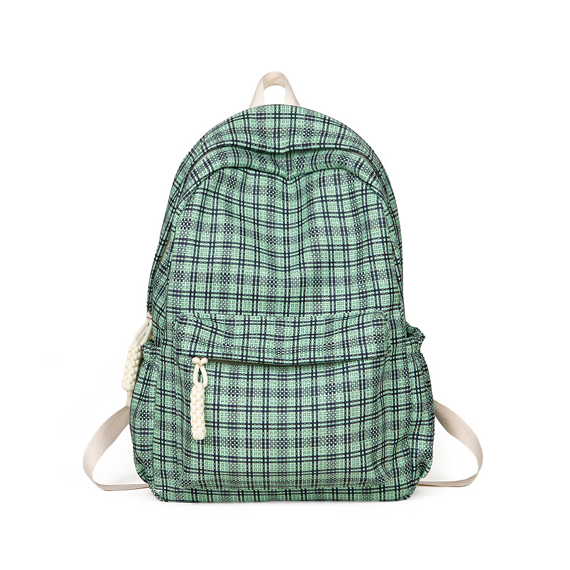 Picture of College style Plaid schoolbag new Ruiying artistic high-looking middle school student backpack casual large capacity backpack