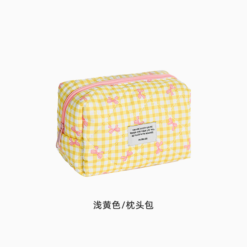 Picture of Simple bow travel portable cosmetic bag large capacity high-end feeling ins high-value cosmetic bag a batch