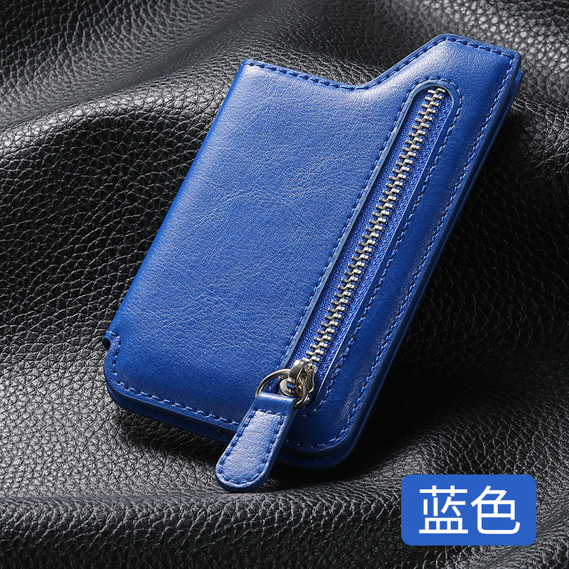 Picture of Back Sticker Mobile Phone Card Bag Multifunctional Creative Card Holder Card Holder Zipper Mobile Phone Case DIY Free Collocation