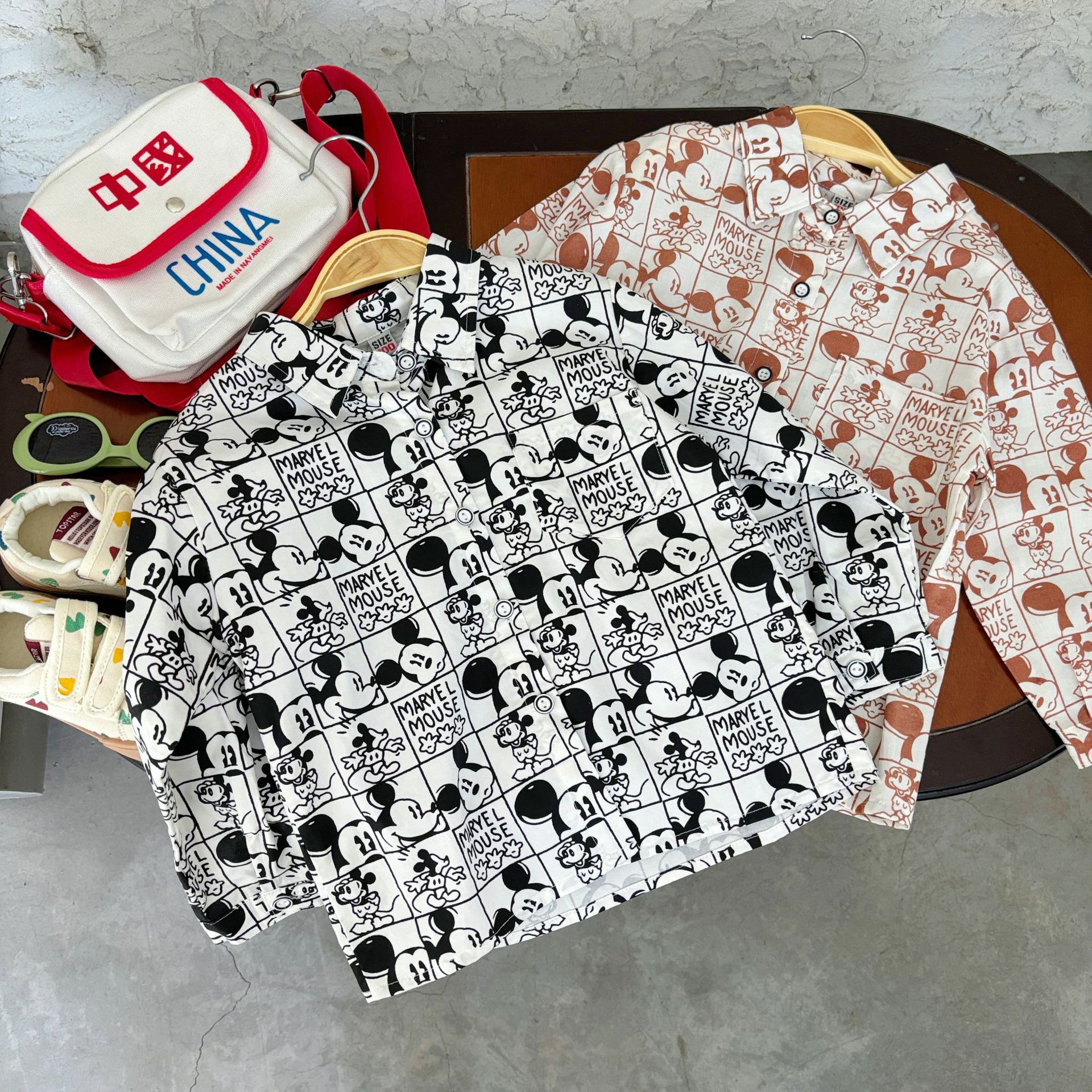 Autumn Kidsren's Long-Sleeved Shirts, Comfortable New Products for Boys and Girls, Brother and Sister Clothes, Cotton Cute Cartoon Casual Shirts, Trendy