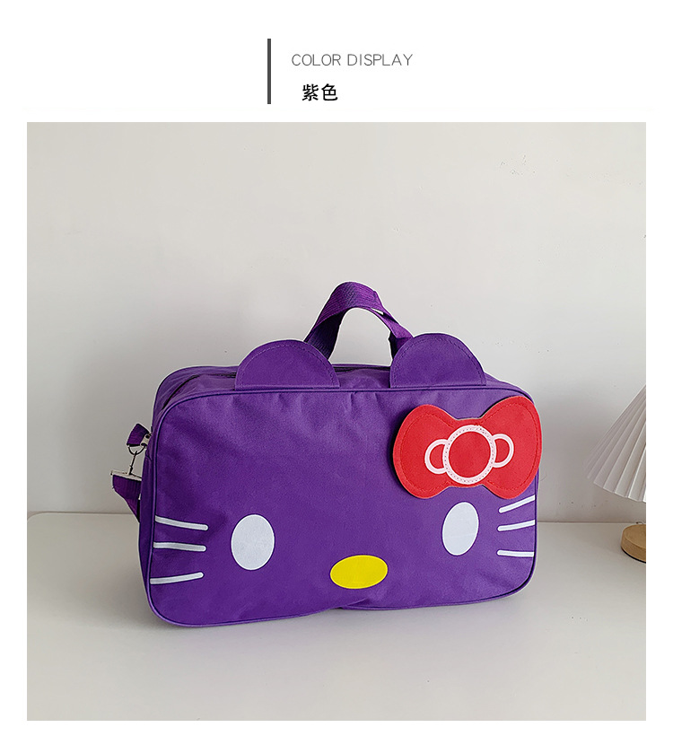 Picture of Wholesale Fashion Cat Large Capacity Student Travel Bag Waterproof Large Capacity Cute Girl KT Duffel Bag Women's Portable