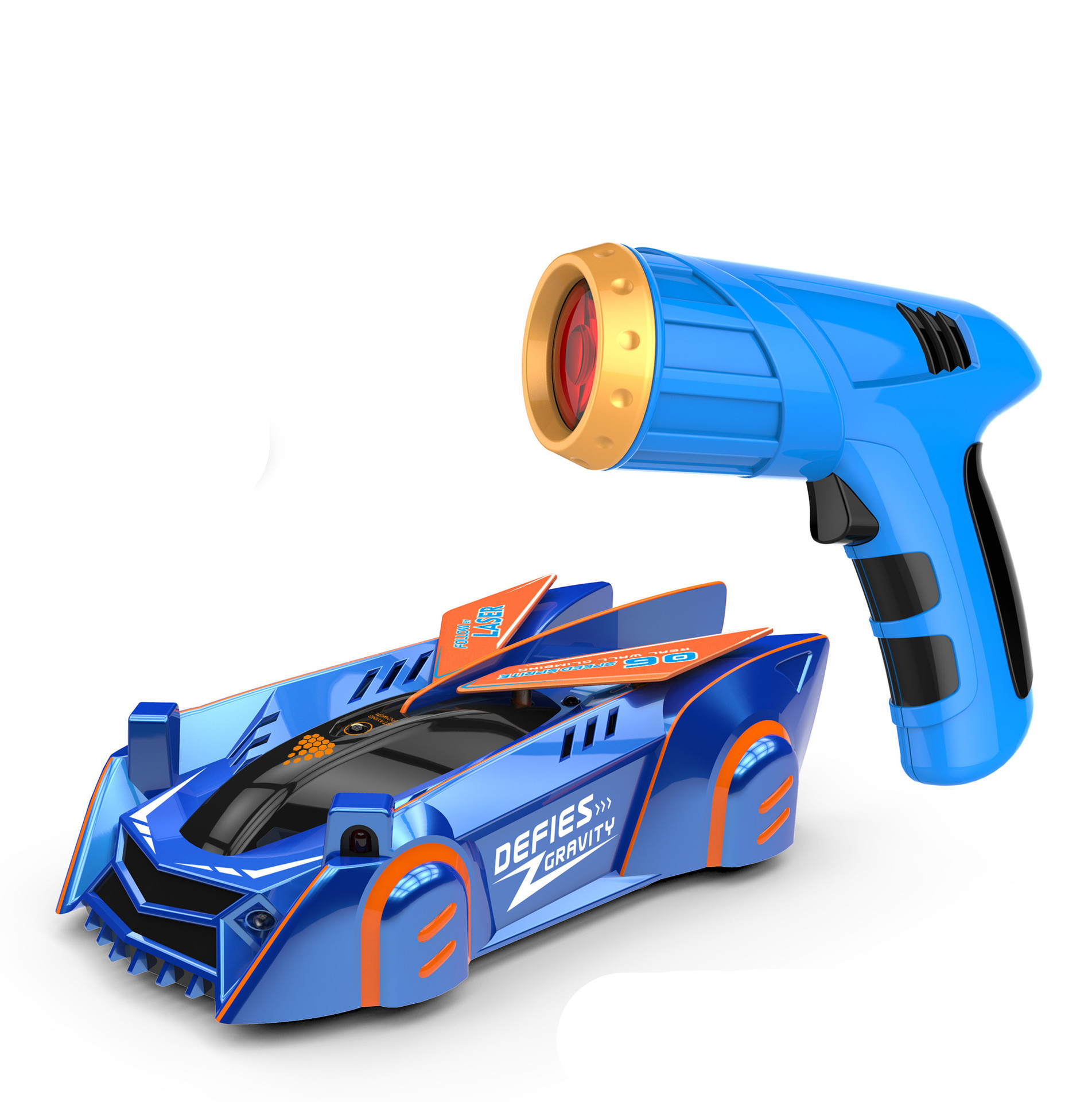 Picture of Children's Light Chasing Wall Climbing Car Remote Control Car Laser Wall Suction Infrared Wall Stunt Programming Racing Boy Toy