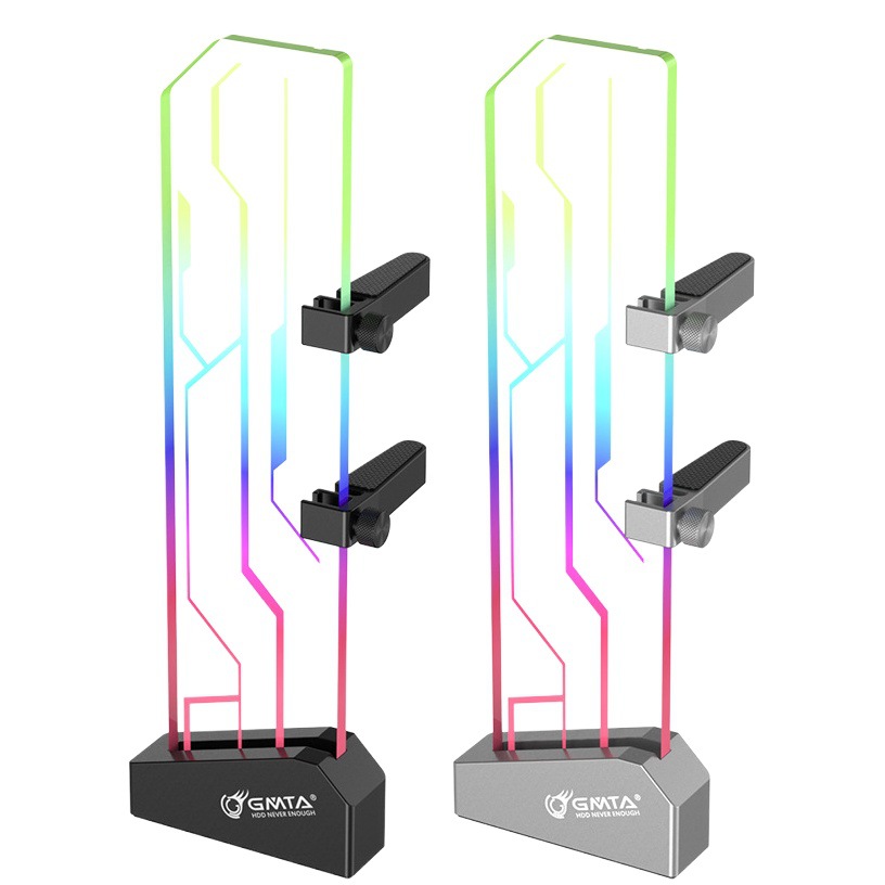 GMTA Tempered Glass Vertical Graphics Card Bracket 5V Shengguang Synchronous ARGB Jack Magic Graphics Card Bracket