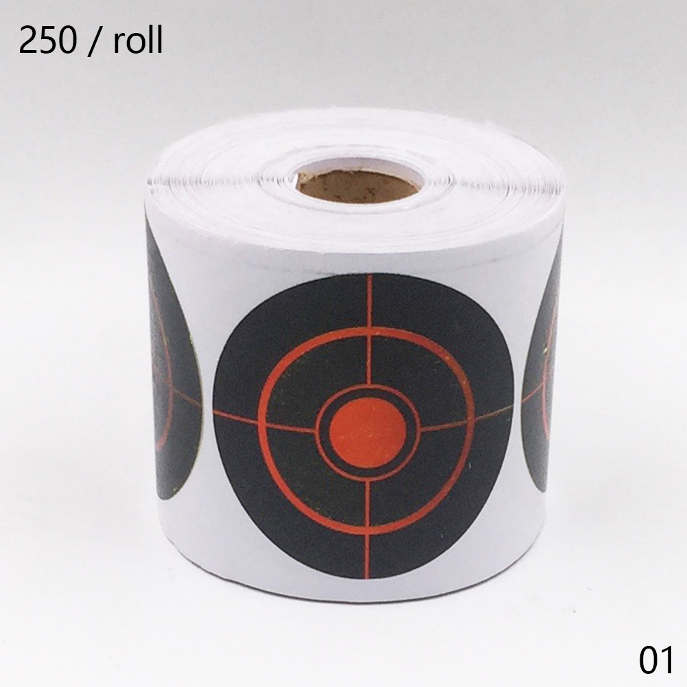 Picture of [250 sheets/roll 7.5*7.5cm] 3 inch training target paper fluorescent adhesive shooting gun target paper splash