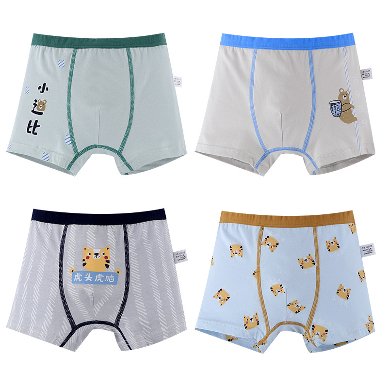 Picture of Children's underwear men's boxer cotton children's wholesale student shorts boys a children's Four Corners 9 Cartoon