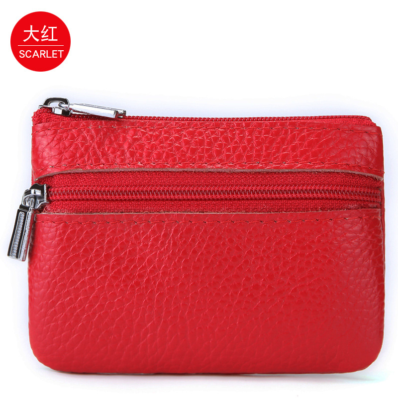 Picture of Factory direct real leather mini wallet Korean version of cute coin storage bag zipper coin purse can be distributed agent