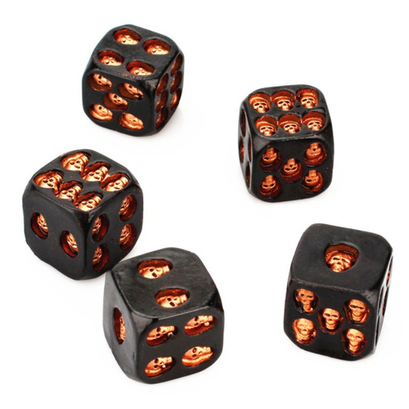 Picture of Black Skull Dice Game New Strange Casual Toys Creative Festival Party Funny Carnival Bar Wine Utensils