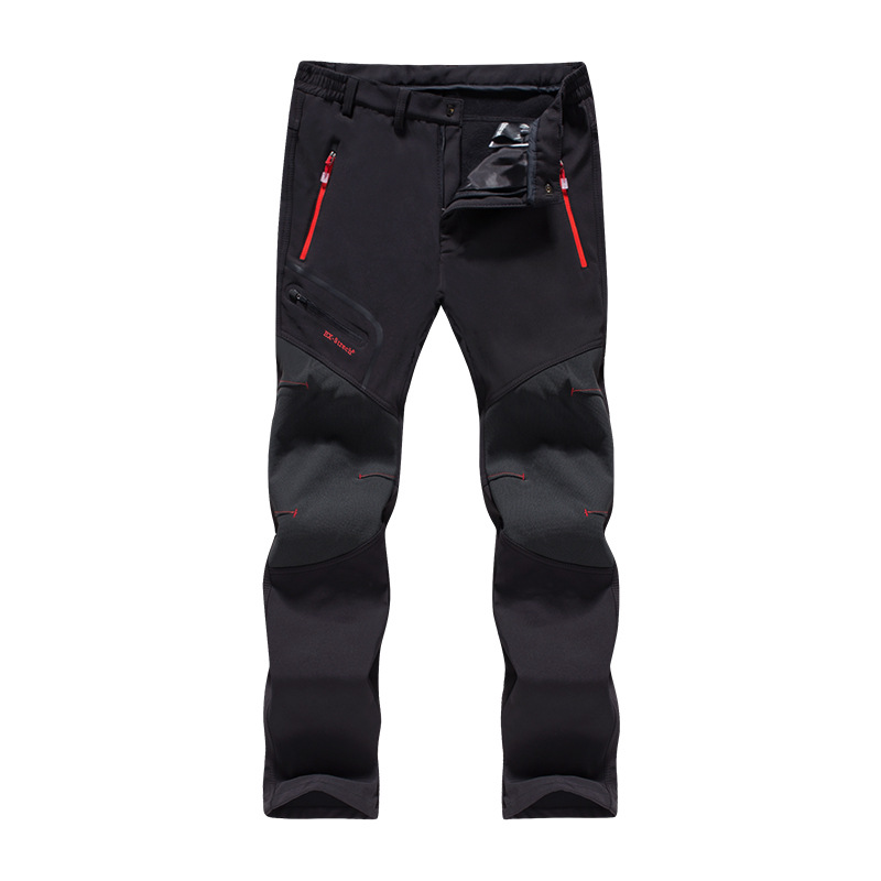Picture of Outdoor Rush Pants Men's and Women's Autumn and Winter Velvet Thickened Windproof Waterproof Large Size Warm Fleece Climbing Ski Pants