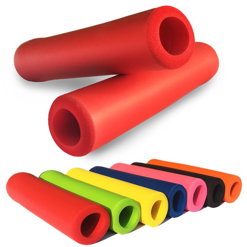 Picture of Silicone Handle Set Mountain Bike Bicycle Handgrip Ultra Light Shock Absorbing Silicone Handle Set Seconds Sponge Handle Set