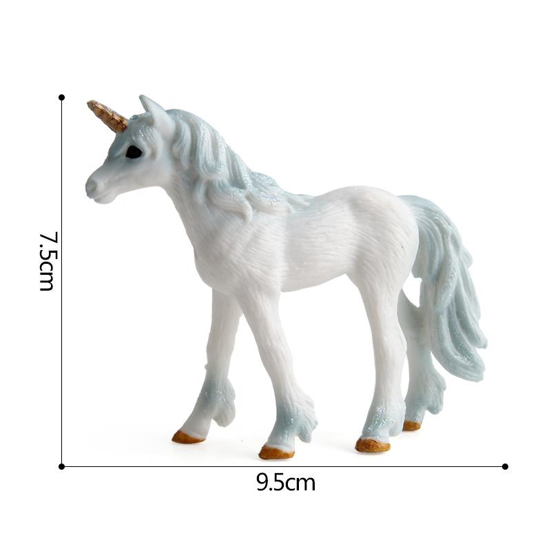Picture of Unicorn Doll Toy Simulation Mini Animal Model Unicorn European Myths and Legends of Monasteries