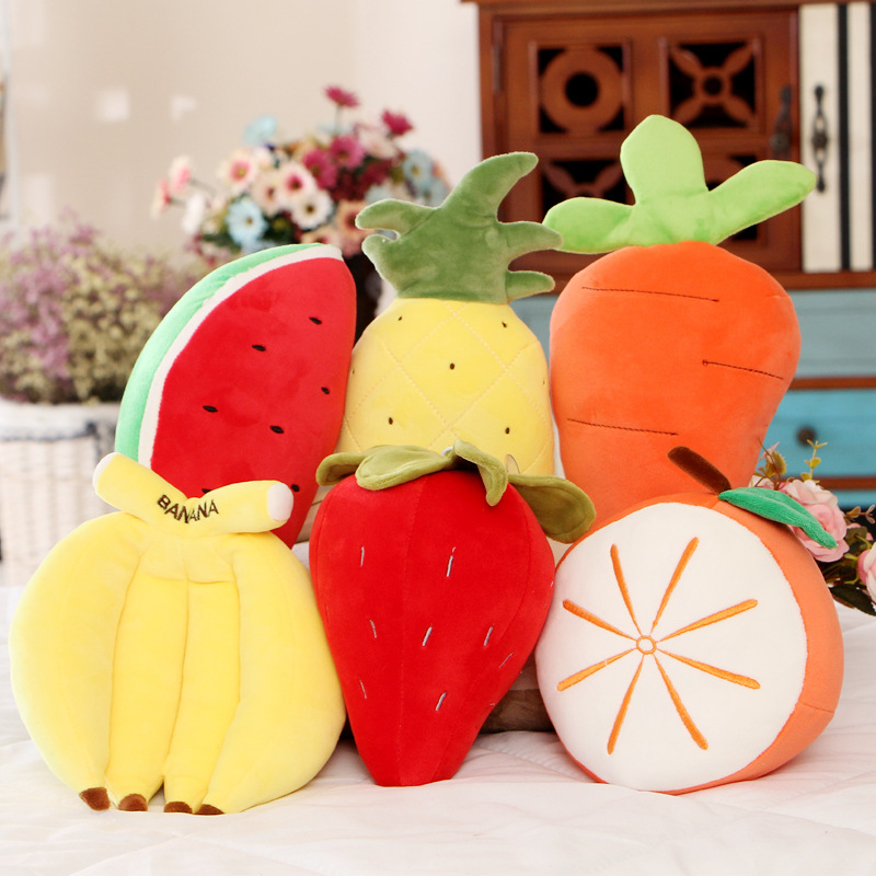 Picture of 20cm down Cotton Fruit and Vegetable Pillow Wedding Throwing Children's Gift Doll Stuffed Toy Wholesale