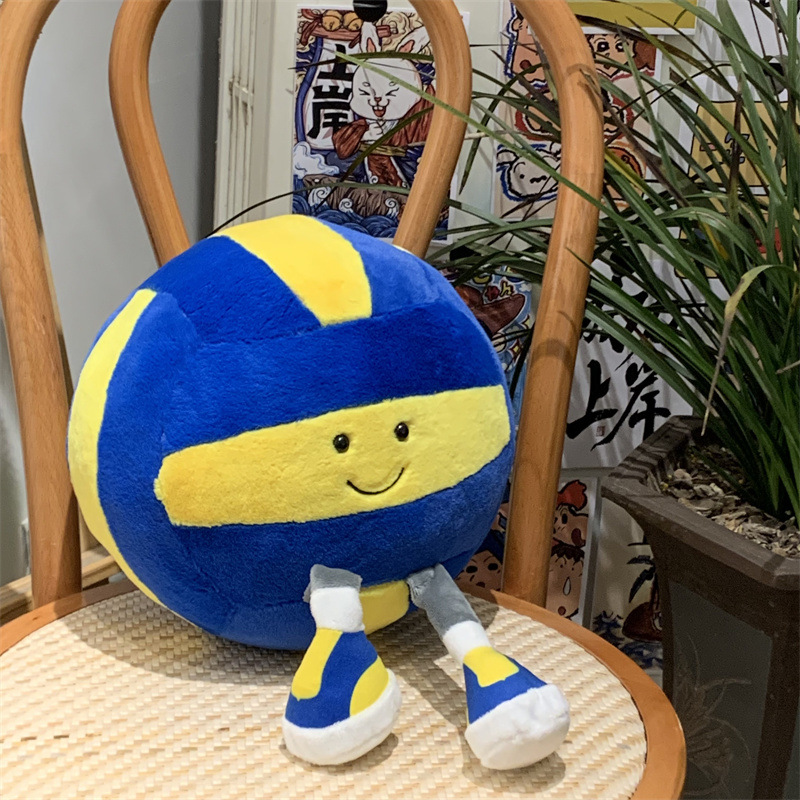 Picture of Cross-Border Basketball Pendant Football Volleyball Doll Pillow Simulation Badminton Doll Plush Pendant Creative Keychain