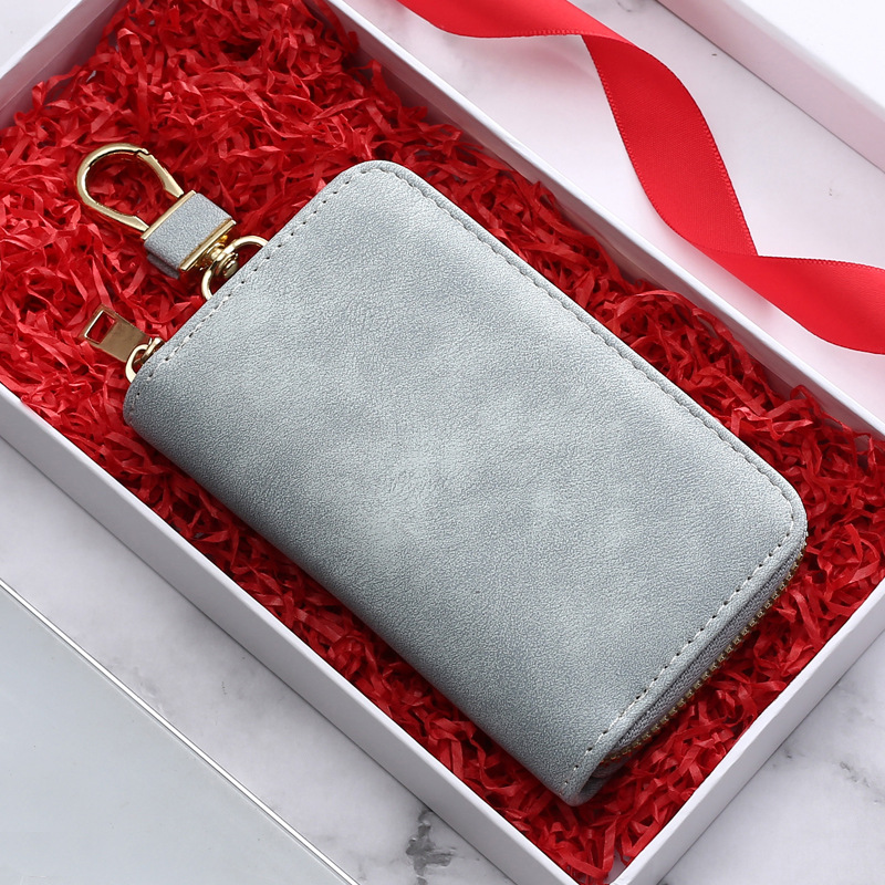Picture of Vintage Simple Zipper Key Bag Men's Waist Hanging Multifunctional Household Small Bag Large Capacity Car Women's Key Bag