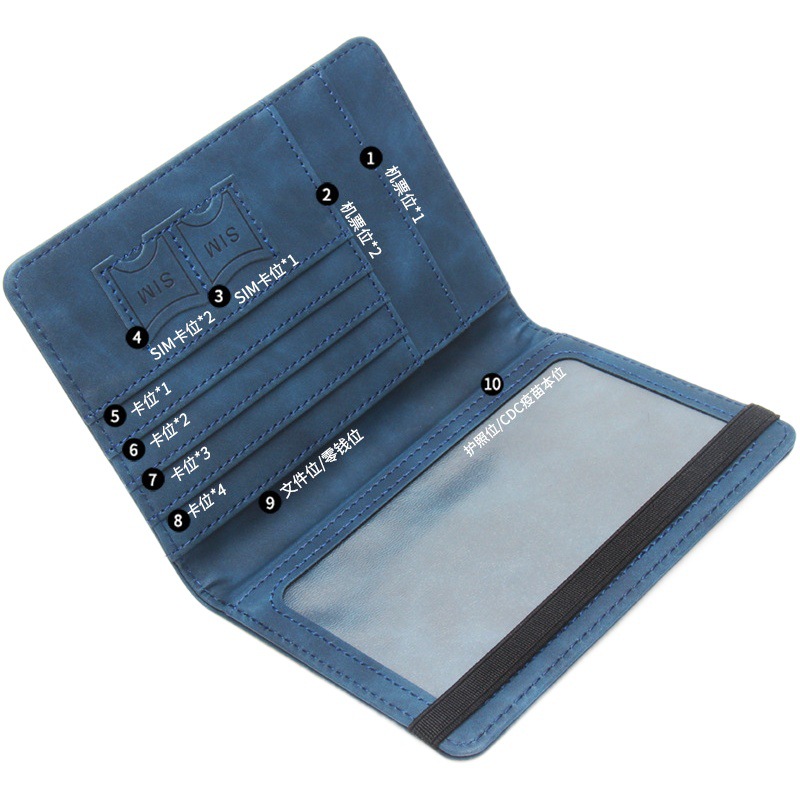 North American Mexican Anti-Magnetic Passport Holder Foreign Trade Amazon Cross-Border Passport Book Ticket Holder Multi- Bank Card Slot Wholesale