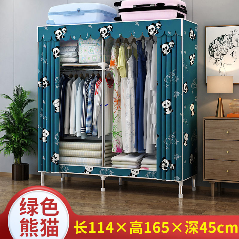 Picture of 2025 New Steel Pipe Fabric Wardrobe Simple Assembly Wardrobe Home Bedroom Cabinet Rental Single Wardrobe