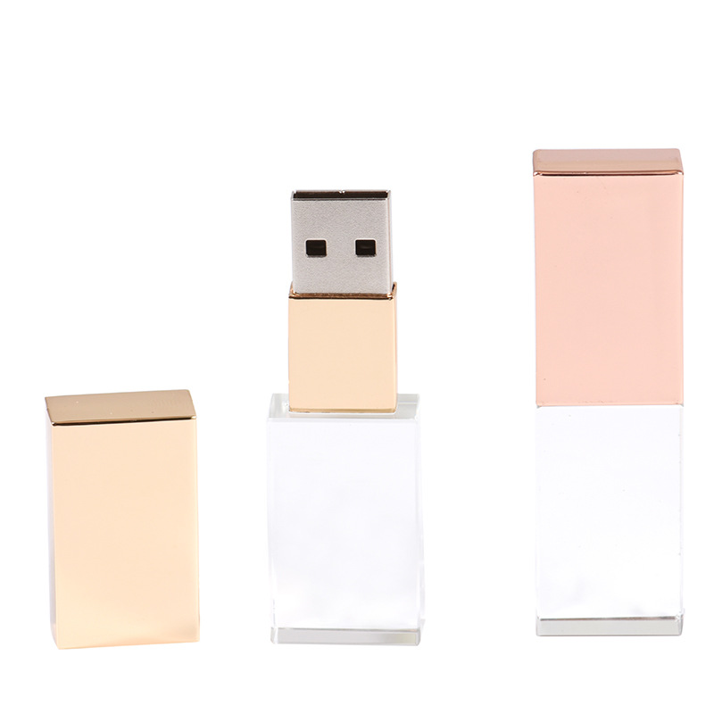 Picture of Foreign trade for crystal music USB 32G laser engraving logoU 64GB LED lamp free gift box