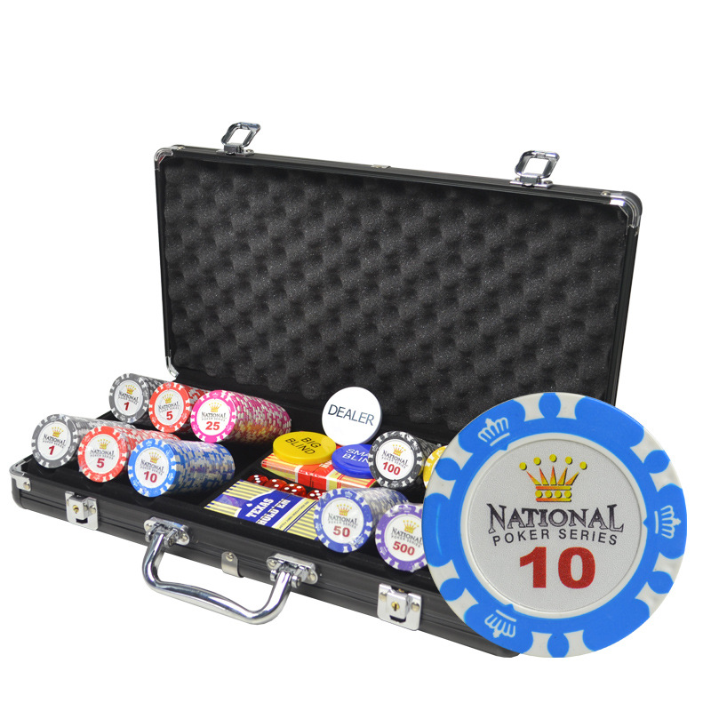 Chips Coin Set 14g Platinum Crown Baccarat Black Texas Hold'em Poker Mahjong Card Plastic Chips Set