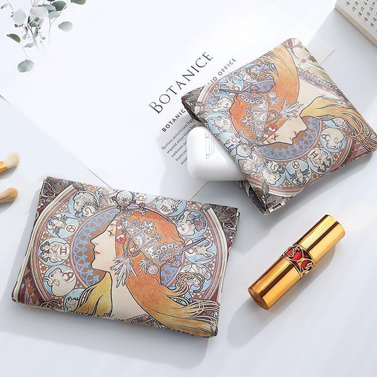 Picture of ins niche shrapnel Musa song Small size cosmetic bag portable makeup small bag storage bag liner bag lipstick bag