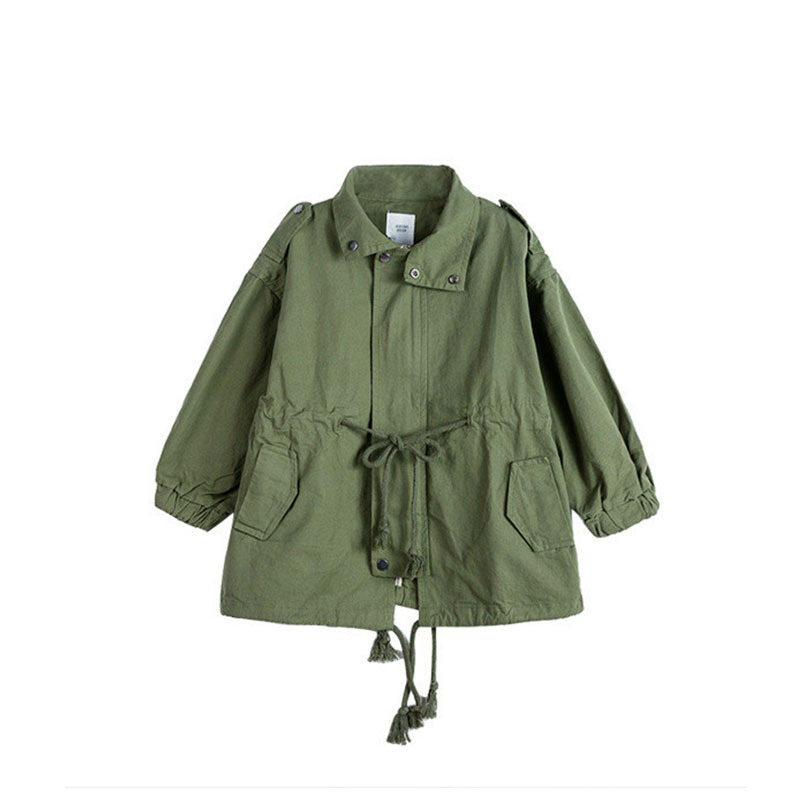 Picture of Children's Clothing 2025 Spring & Fall New Style Girls' Outwears with Rope Windbreakers Korean Style Baby Girl Outwears Fashionable Little Girls