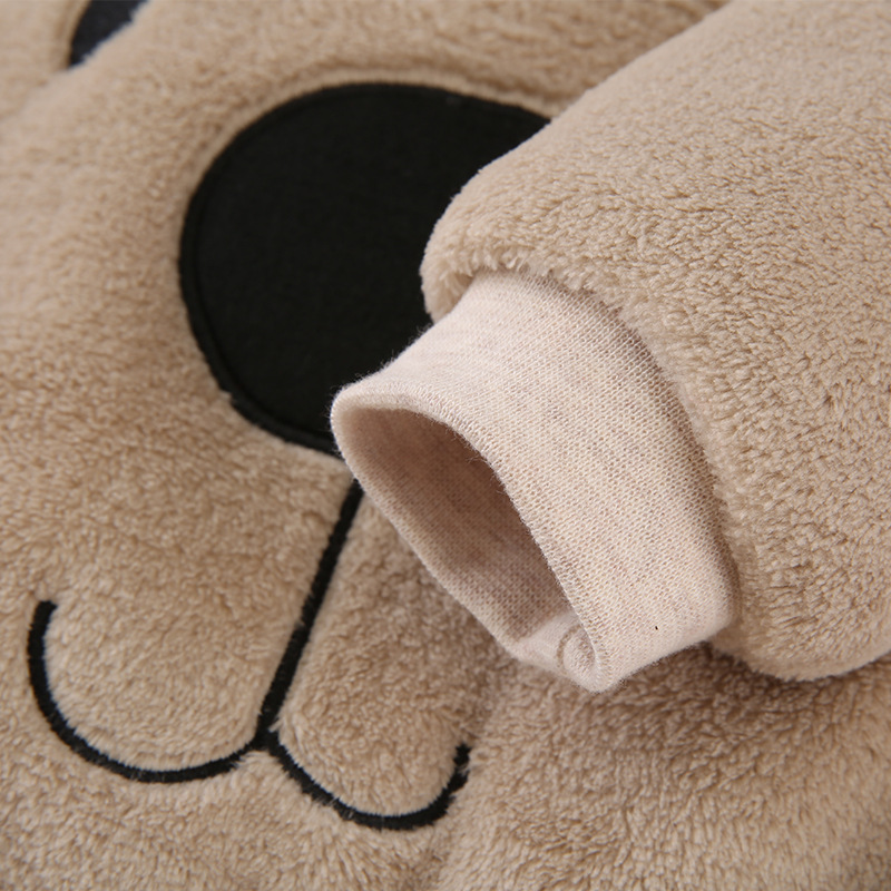 Picture of Juntai baby clothes autumn and winter warm padded newborn flannel baby jumpsuit children's climbing pajamas