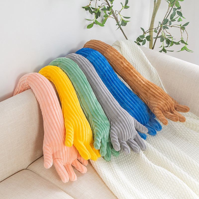 Picture of Creative New Blue Palm Plush Toy Boyfriend Pillow Sofa Long Pillow Lazy Sleeping Clip Pillow