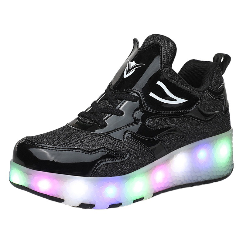 For cross-border supply manufacturers skates flash heywalk shoes adult skates USB charging belt switch LED lights
