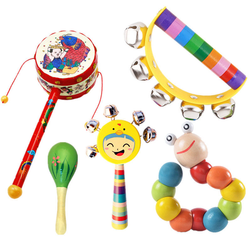 Picture of Newborn baby sand hammer rattle early education puzzle hand bell baby grip training toys 0-6-8-12 months children
