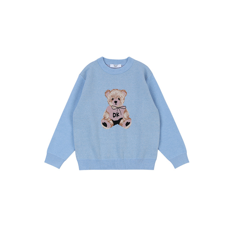 Picture of DK Children's Wear 2024 Autumn and Winter Bear Boys and Girls Crewneck Sweater Korean Casual Knitwear Top