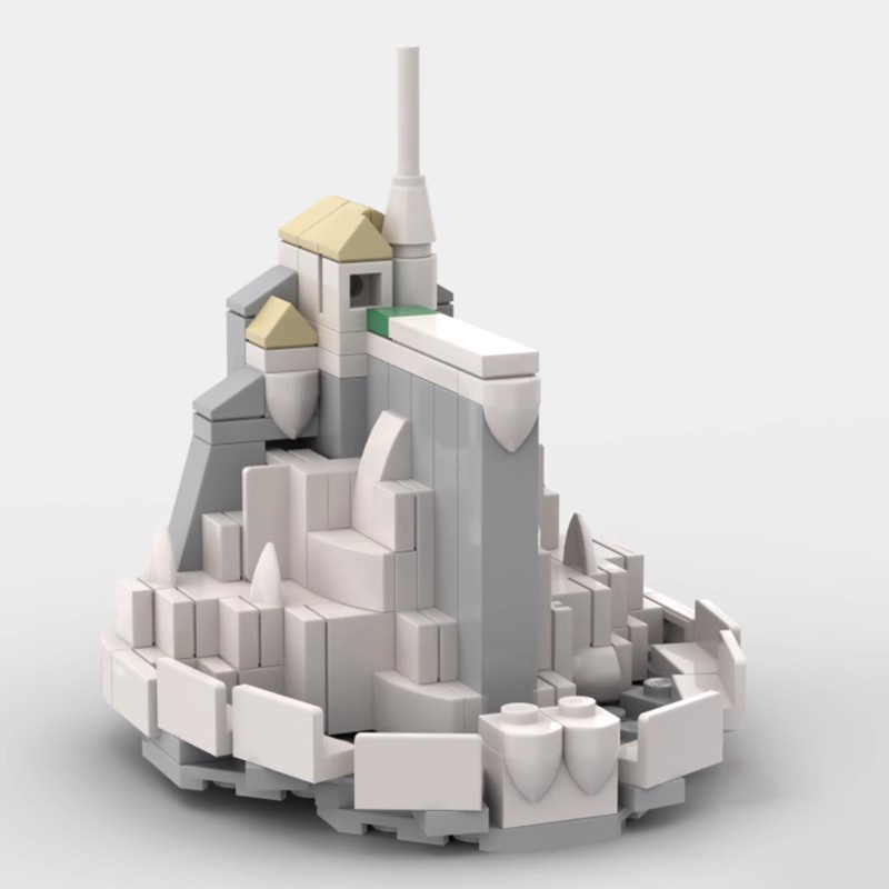 Picture of MOC-64235 building blocks compatible with Lego Lord of the Rings assembled capital scene building Baicheng Minas Tiris