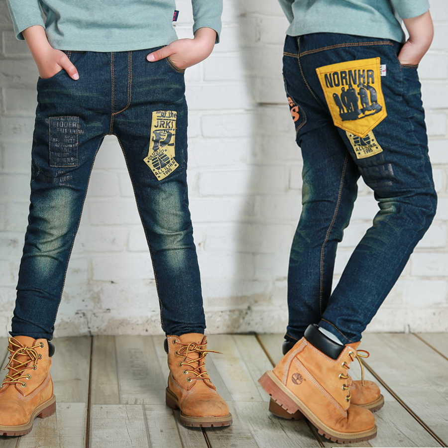 Best selling new children's clothing children's pants men's boys European and American jeans spring and autumn cotton children's pants a generation of hair