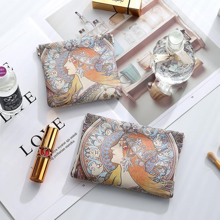 Picture of ins niche shrapnel Musa song Small size cosmetic bag portable makeup small bag storage bag liner bag lipstick bag