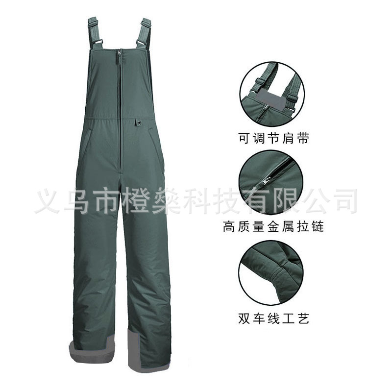 Picture of Popular Outdoor Ski Overalls for Men and Women, Waterproof and Windproof Assault Pants with Cotton and Wear-Resistant Winter Snow Pants