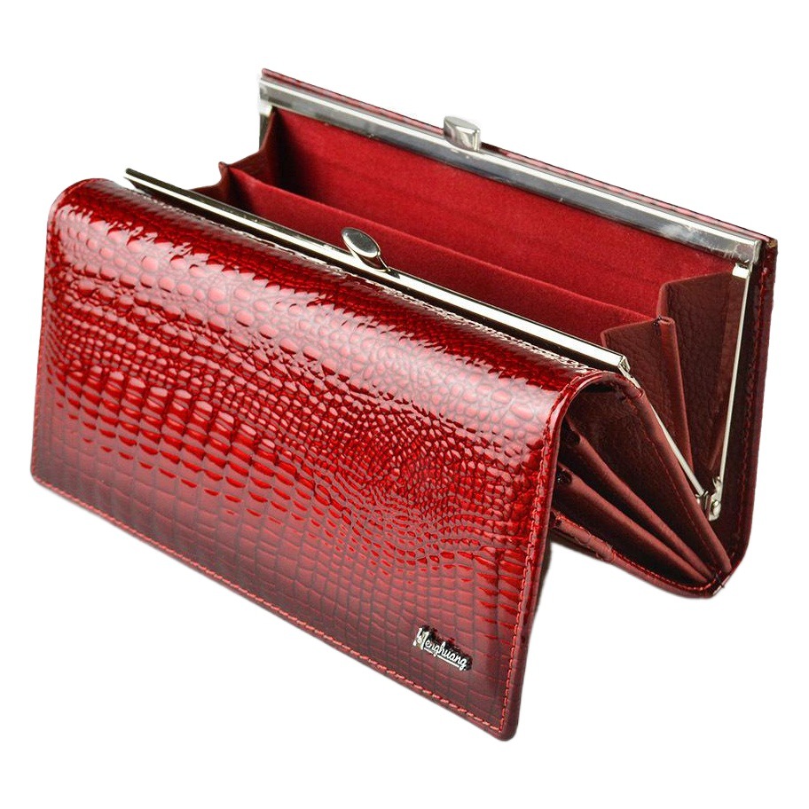 Foreign Trade Explosions Women's Genuine Leather Wallet Patent Leather European and American Fashion Women's Coin Purse Clutch Bag