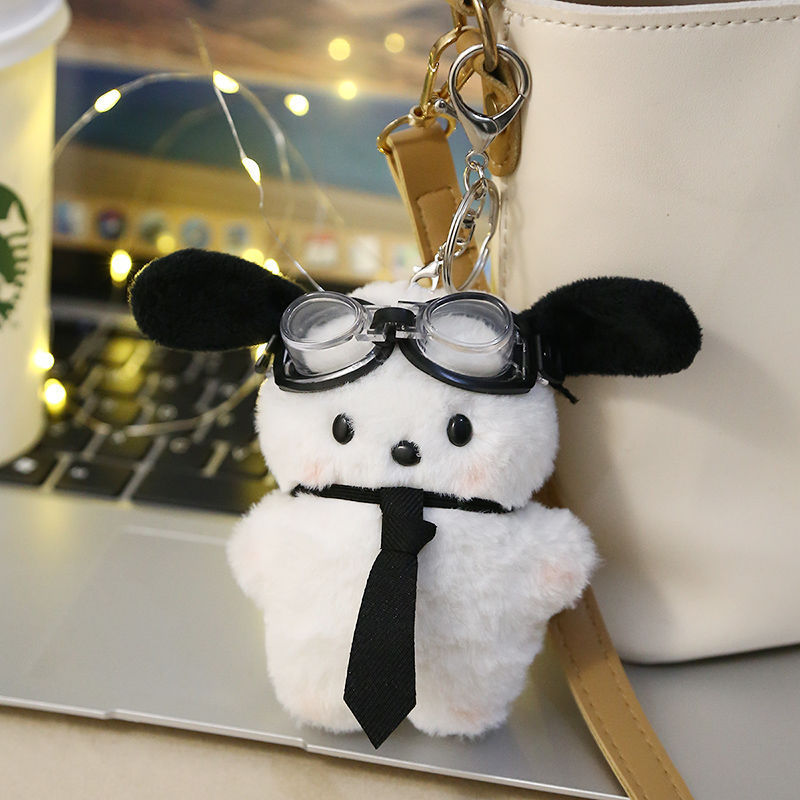 Picture of Cyber Celebrant Pilot Blush Swimming Goggles Pacha Dog Doll Plush Doll Keychain Girl Heart Bag Pendant Gift