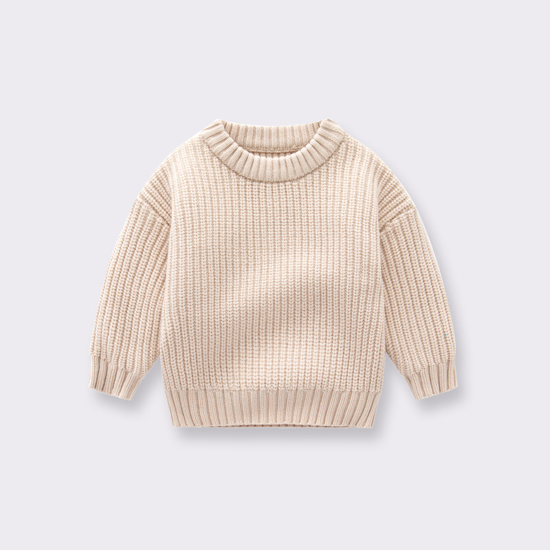Picture of Baby Knitwear Loose Round Neck Girls and Boys Pullover 2024 Autumn and Winter Baby Knitwear Knitwear Children's Clothing