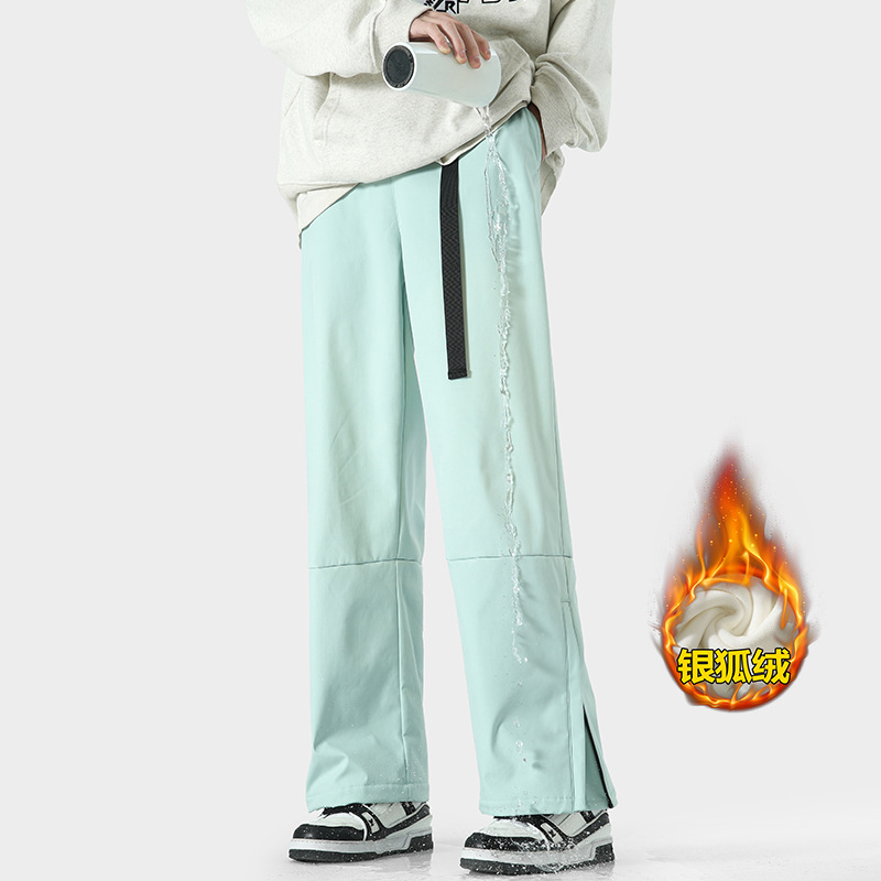 Picture of [Qi Shang Lin] 24 Autumn and Winter Sijiqing Dopamine Ski Pants fleece-lined Warm Waterproof Climber Pants for Men and Women