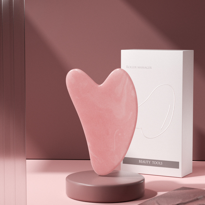 Picture of Cross-Border Rose Quartz Double-Headed Roller Facial Massager Non-Jade Facial Lifting Beauty Scraping Board Eye Pulling Stick