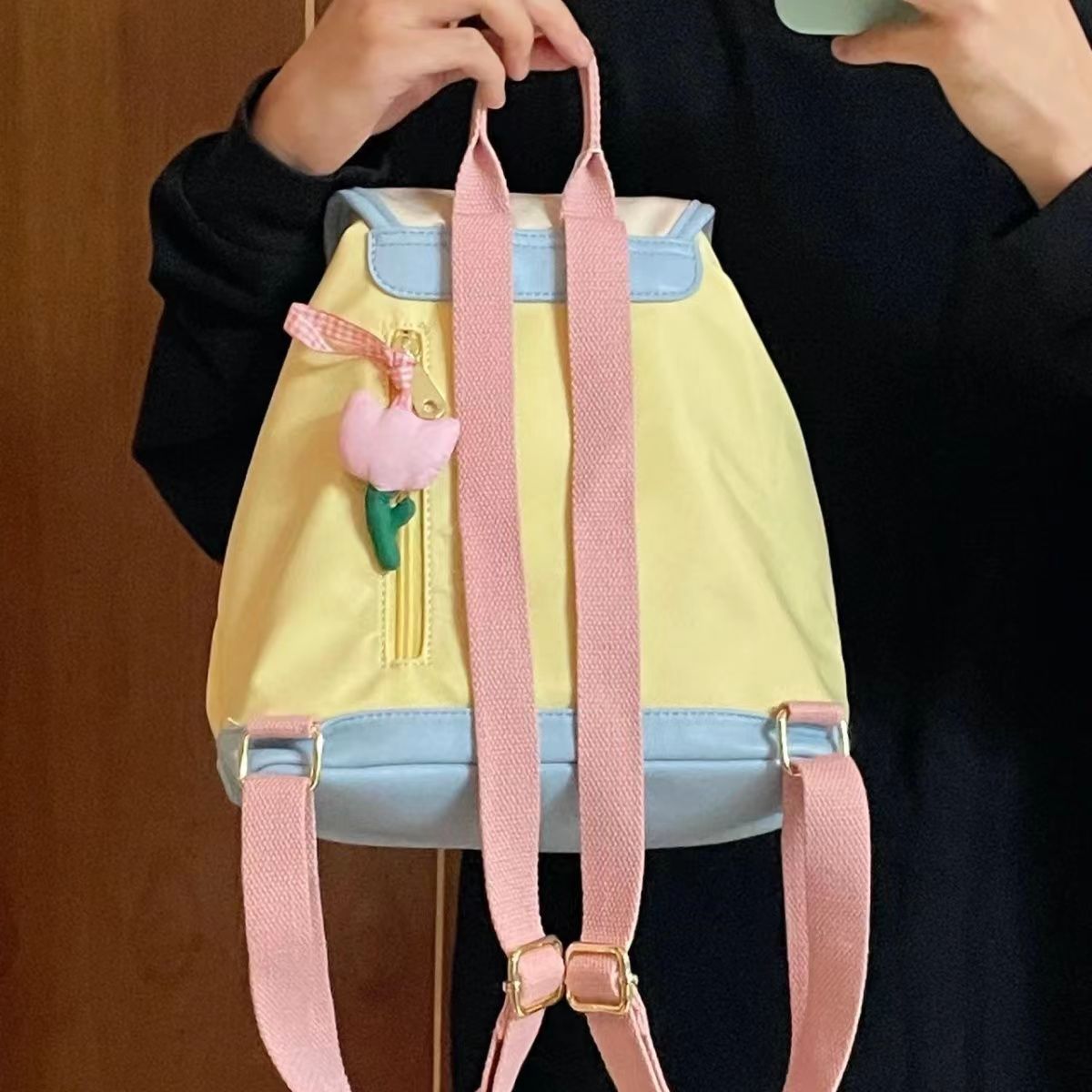 Picture of Cross-border wholesale mini backpack 2023 new Korean style color matching male and female student schoolbag fashion casual backpack fashion