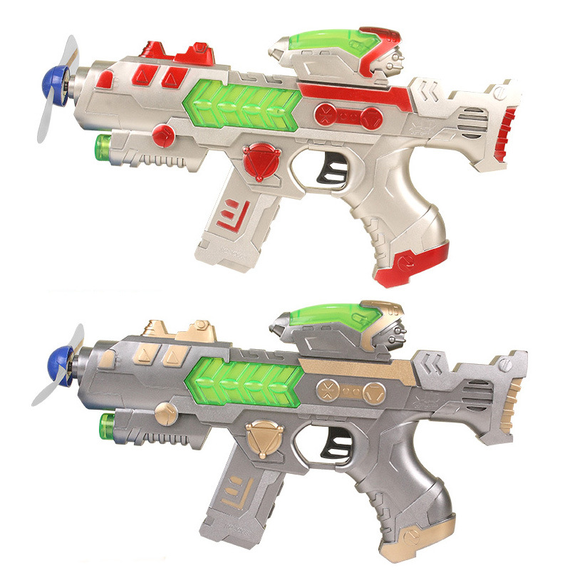 Picture of Strict selection of children's electric sound and light toy gun voice gun with infrared function square wholesale toys supermarket gifts
