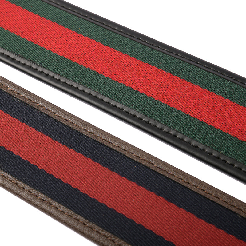 Picture of Mahuangshi MHS-F-2 Ribbon Green Red Wide Shoulder Strap Shoulder Crossbody Cow Leather Bag with Cow Leather Wrap Strap