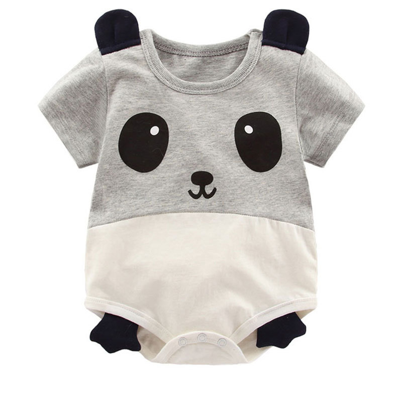 Picture of Cartoon Baby Clothes for Boys, Summer Jumpsuits for 100 Days and Full Moon, Summer Clothes, Thin Crawl Clothes, Breathable