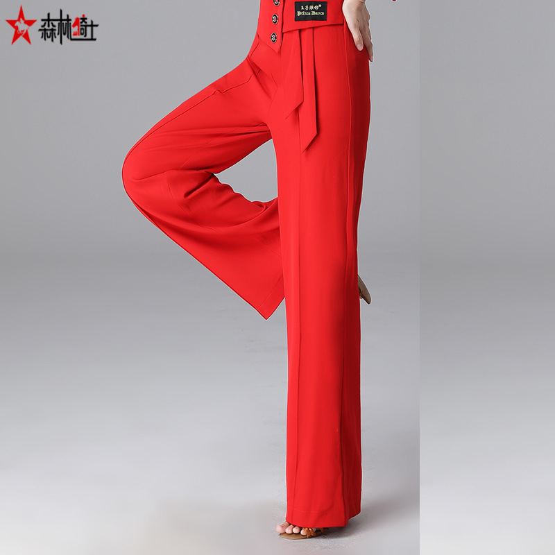 Picture of Sailor Dance Forest Knight Women's New Tassel One-piece Trousers Square Dance Latin Dance Jitterba Dance Culottes