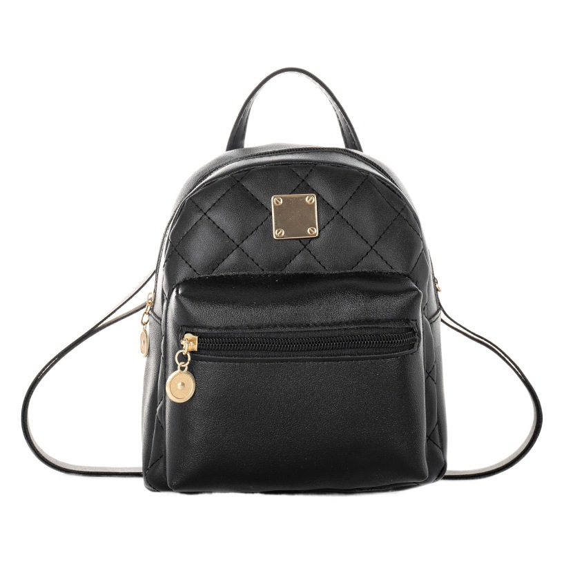 Fashion trend Joker rhombus backpack women's Leisure Travel small backpack foreign trade Women's bag wholesale a generation of hair