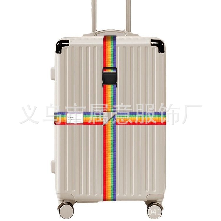 Picture of Luggage case strap cross packing belt consignment reinforcement belt fixed buckle bundle suitcase explosion-proof belt customs code lock