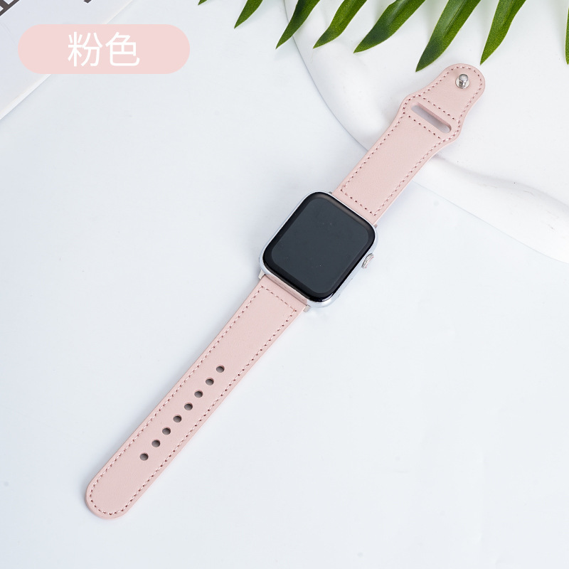 Picture of Suitable for Apple Huawei Watch Strap Applewatch Smart Watch Retro Business First Layer Genuine Leather iWatch Buckle