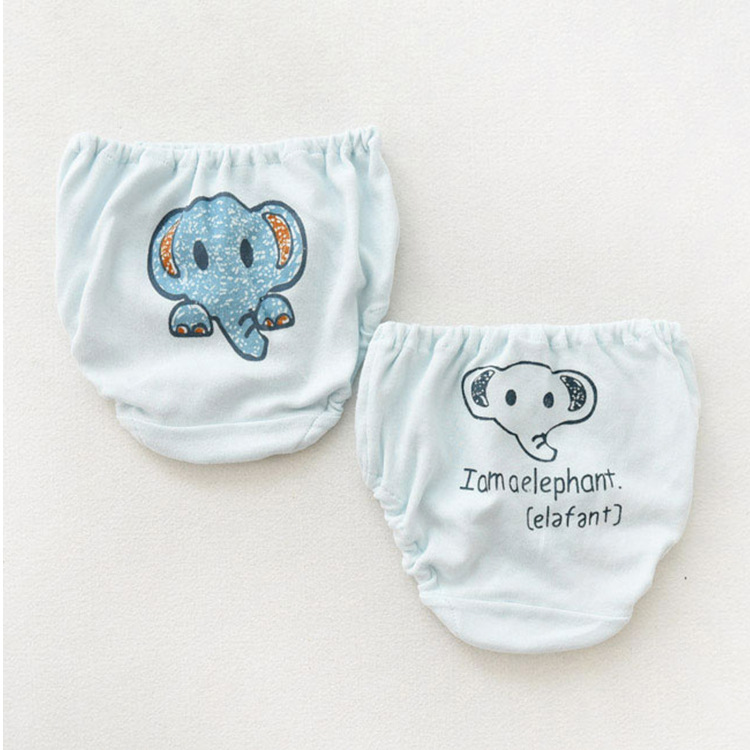 Picture of Japanese boys and girls 100 cotton triangle shorts baby bread cartoon loose children's underwear 4 Pack wholesale